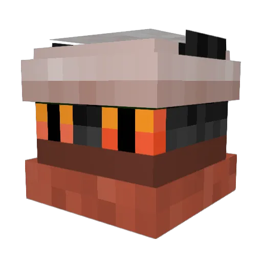 Jpaw Minecraft avatar head, 3D render