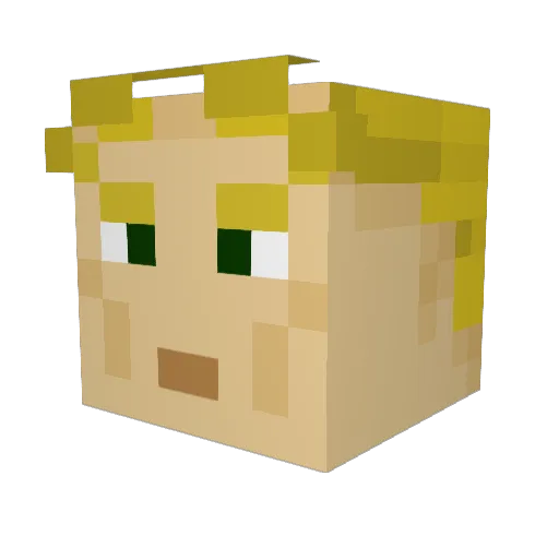 JpegCrafterz Minecraft avatar head, 3D render