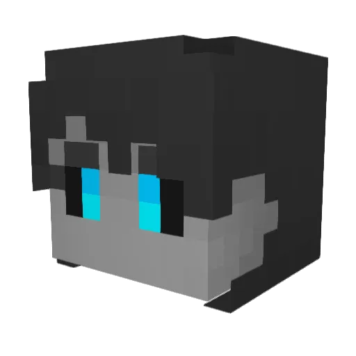 Jpegger Minecraft avatar head, 3D render