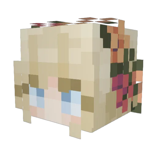 Jpprates_ Minecraft avatar head, 3D render
