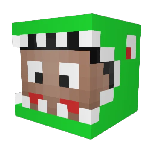 Jpraichu Minecraft avatar head, 3D render