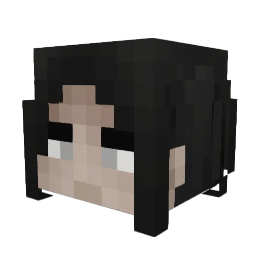 Jqcko Minecraft avatar head, 3D render