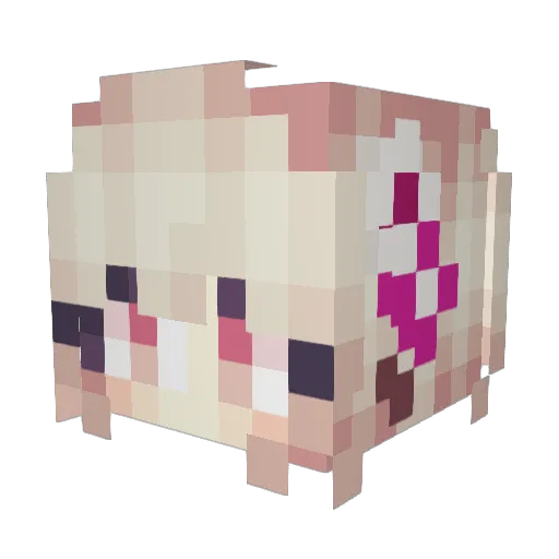 Jqssy Minecraft avatar head, 3D render