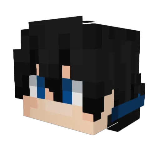 Jqvo Minecraft avatar head, 3D render