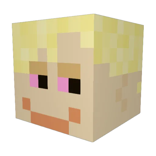 JrBongo Minecraft avatar head, 3D render