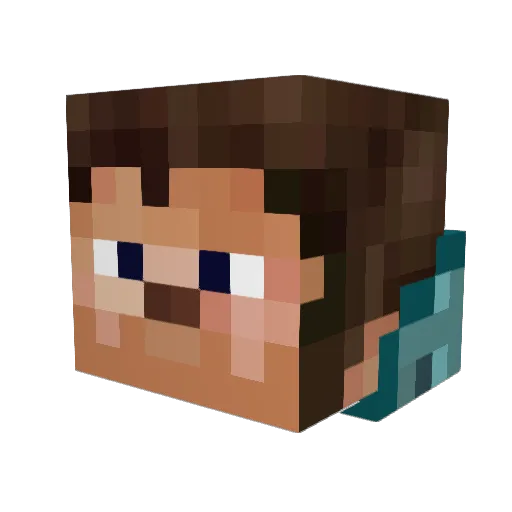 JrDeveloper Minecraft avatar head, 3D render