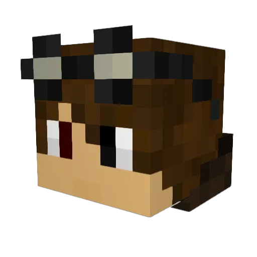 JrGeorge Minecraft avatar head, 3D render