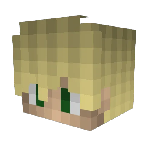 JrSup2 Minecraft avatar head, 3D render