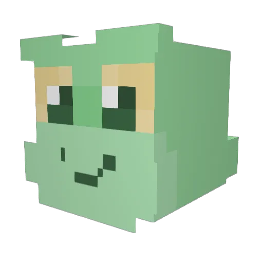 JrUziPR Minecraft avatar head, 3D render