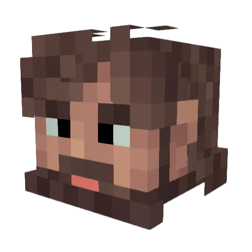 JrW33 Minecraft avatar head, 3D render