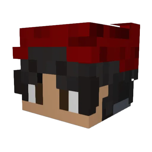 Jr_Maw Minecraft avatar head, 3D render