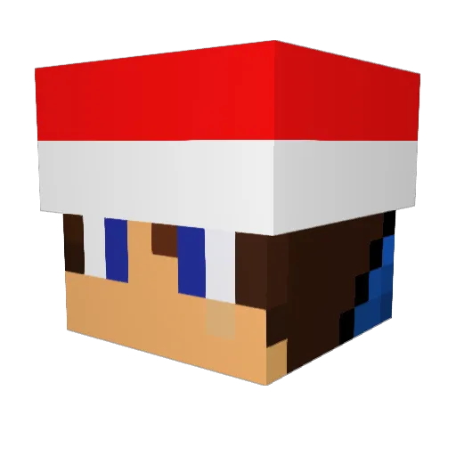 Jr_pietro Minecraft avatar head, 3D render