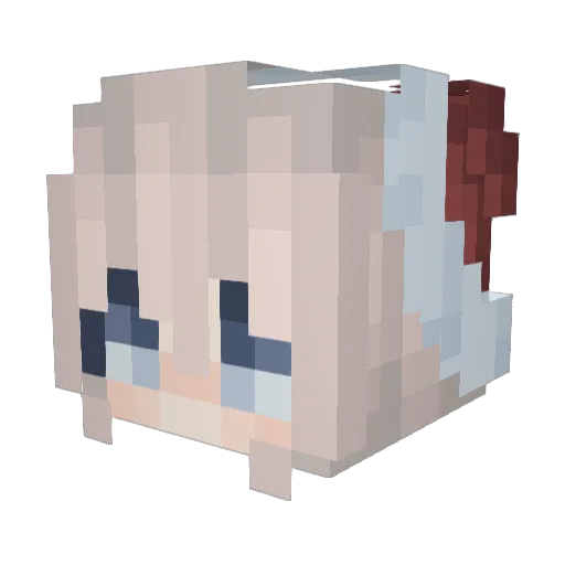 Jraet Minecraft avatar head, 3D render