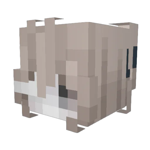 Jraffstar Minecraft avatar head, 3D render
