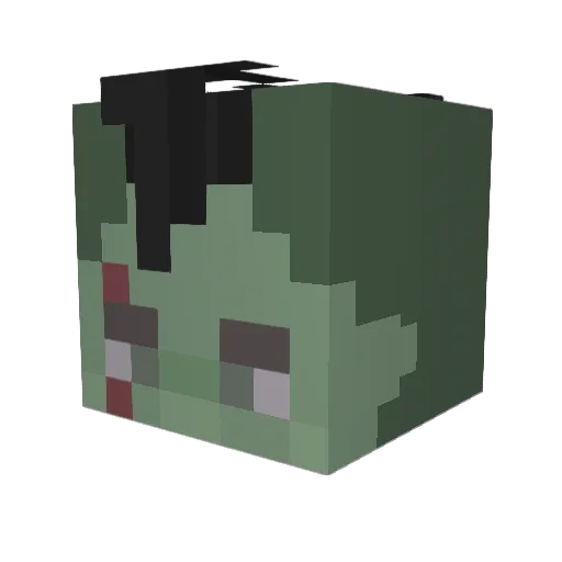Jrak3 Minecraft avatar head, 3D render