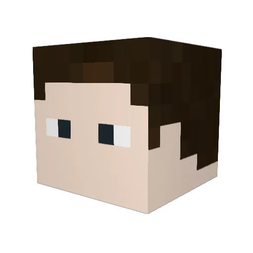 Jramee Minecraft avatar head, 3D render