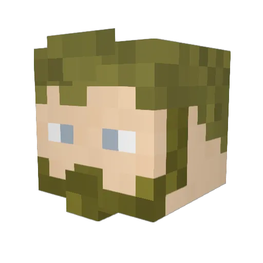 Jrastiic Minecraft avatar head, 3D render