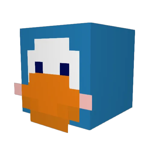 Jrdz Minecraft avatar head, 3D render