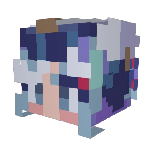 Jreddles Minecraft avatar head, 3D render