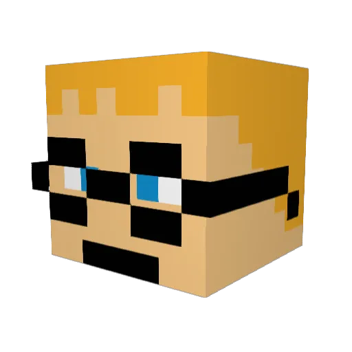 Jrex711 Minecraft avatar head, 3D render