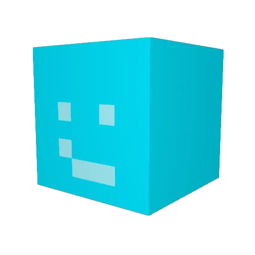 Jrleet Minecraft avatar head, 3D render