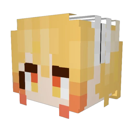 Jrslinky Minecraft avatar head, 3D render