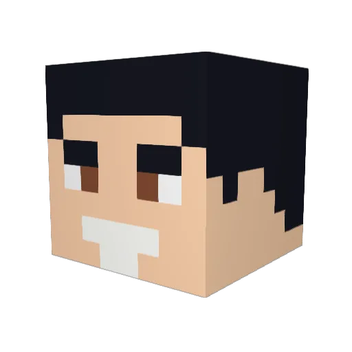 Js125 Minecraft avatar head, 3D render