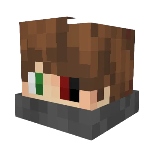 Jsalzy Minecraft avatar head, 3D render