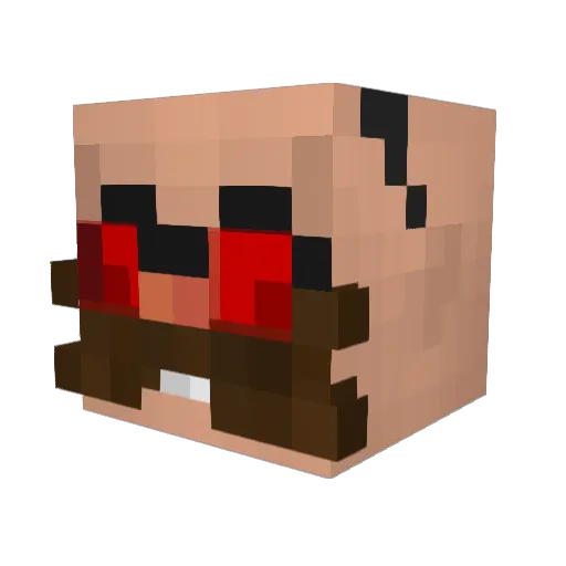 Jsils Minecraft avatar head, 3D render