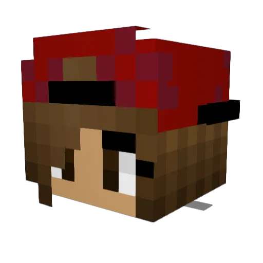 Jsimane Minecraft avatar head, 3D render