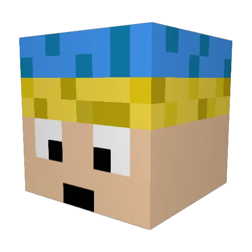 Jsn_1108 Minecraft avatar head, 3D render