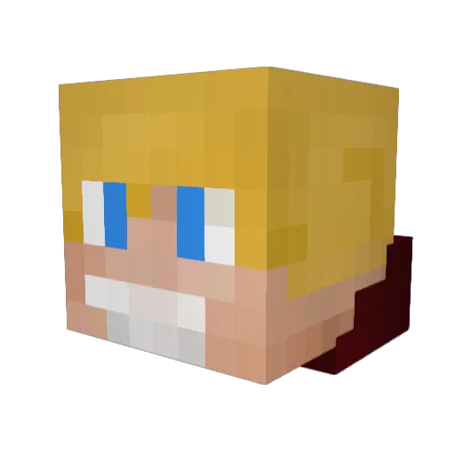 Jspr_ Minecraft avatar head, 3D render