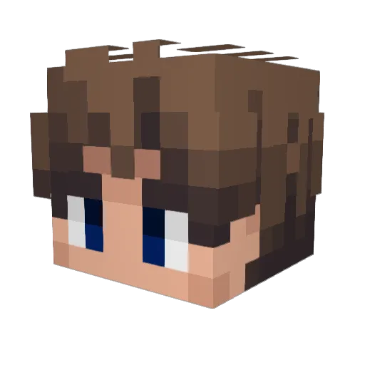 Jstame Minecraft avatar head, 3D render