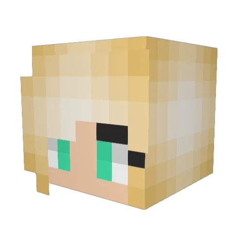 JsterGirl16 Minecraft avatar head, 3D render