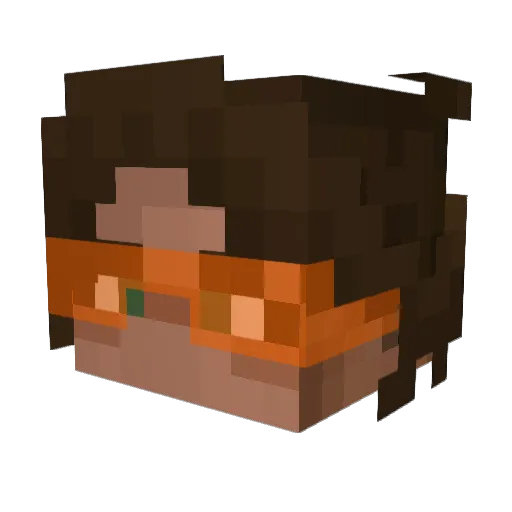 Jstmist Minecraft avatar head, 3D render