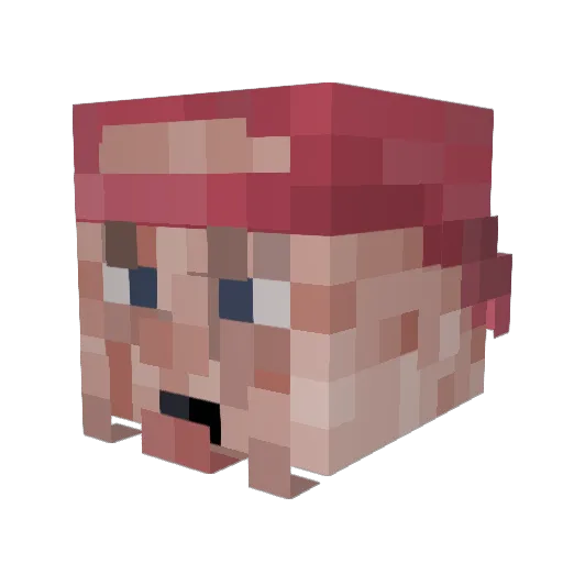 Jtrilla Minecraft avatar head, 3D render