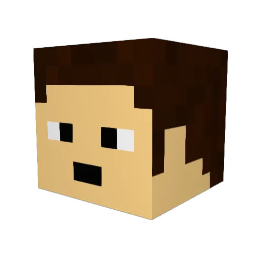Jtrube_ Minecraft avatar head, 3D render