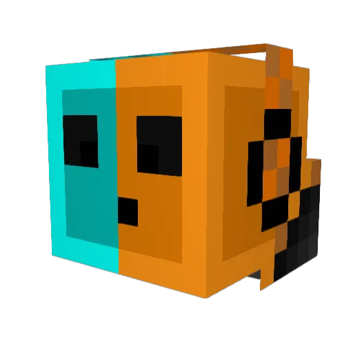 Ju1c3Box Minecraft avatar head, 3D render