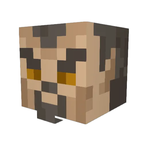 Ju1j Minecraft avatar head, 3D render
