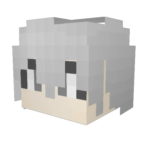 JuChanMon Minecraft avatar head, 3D render
