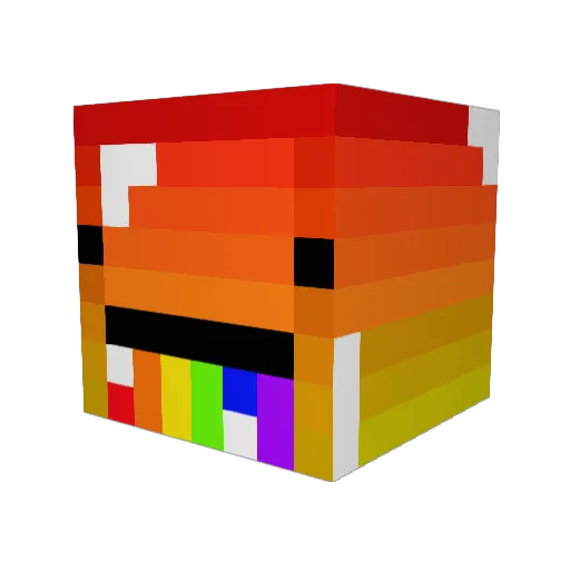 JuDooN Minecraft avatar head, 3D render