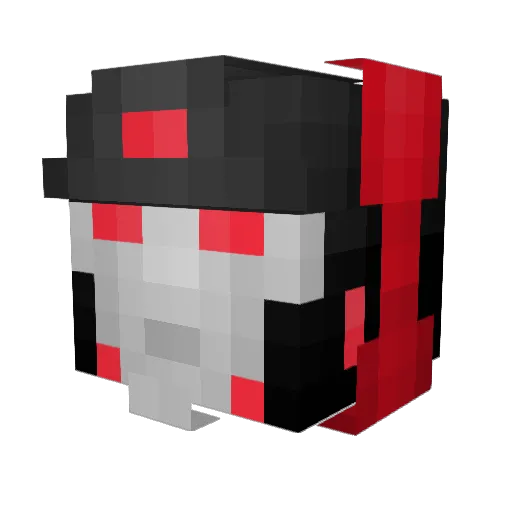JuEd Minecraft avatar head, 3D render