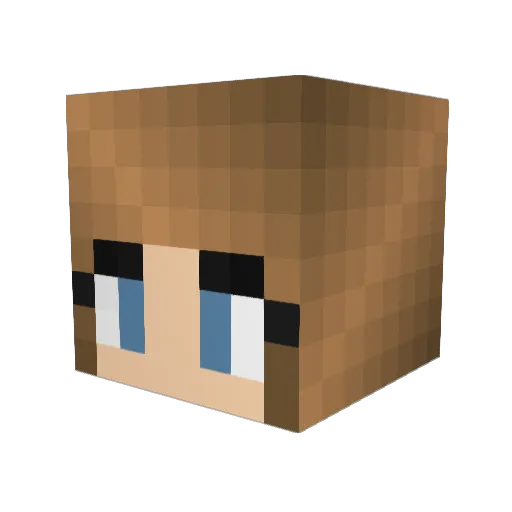 JuFalcao Minecraft avatar head, 3D render