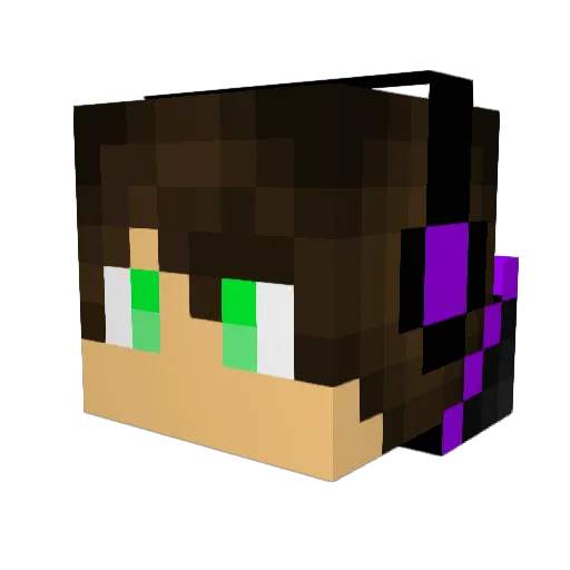 JuGuLu Minecraft avatar head, 3D render
