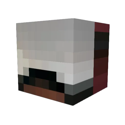 JuJangy Minecraft avatar head, 3D render