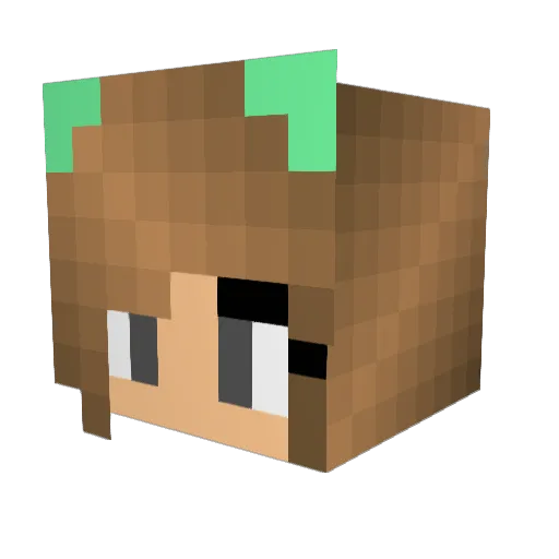 JuJo0930 Minecraft avatar head, 3D render
