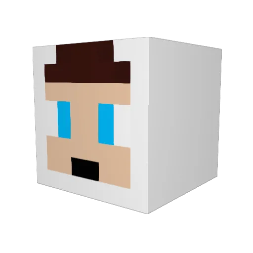 JuJu0111 Minecraft avatar head, 3D render