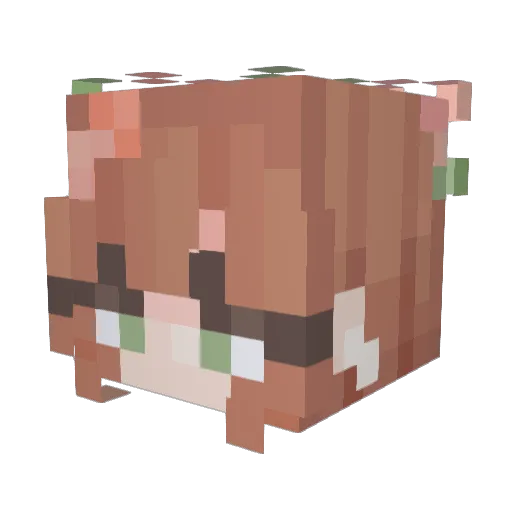 JuJuRockin Minecraft avatar head, 3D render
