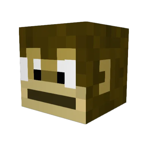 JuJu_master Minecraft avatar head, 3D render