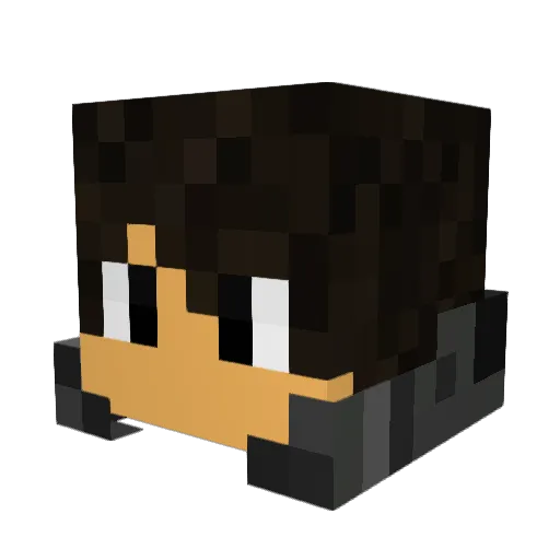 JuL_1 Minecraft avatar head, 3D render